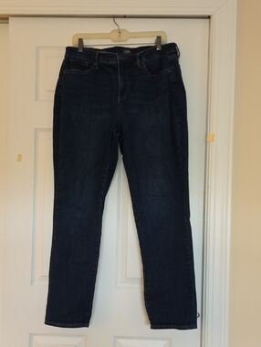 NYDJ Women's Straight Leg Jeans in Dark Blue Indigo